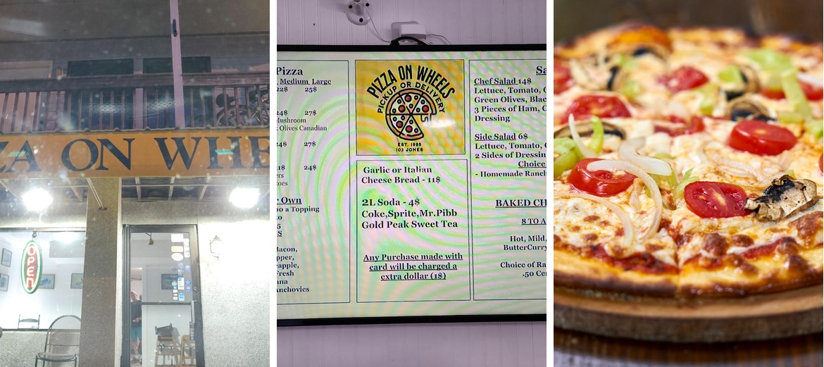 Pizza On Your Wheels Menu